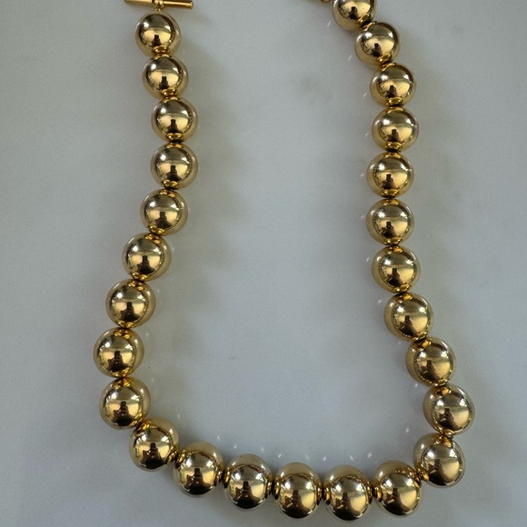 Extra Large Gold Beaded Necklace - Picture 9 of 12